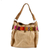 Leather accent cotton tote, 'Ixcaco Colors' - Leather Accent Cotton Tote Handwoven in Guatemala (image 2c) thumbail