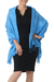 Silk shawl, 'Blue Treasure' - Handcrafted Silk Shawl thumbail
