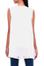 Rayon vest, 'Garden's Glory in White' - Floral Embroidered Rayon Vest in White from Bali (image 2c) thumbail