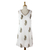 Embellished dress, 'Golden Panorama' - White Viscose Embellished Sheer Dress with Lining