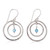 Earrings, 'Blue Halo' - Sterling Silver Dangle Earrings thumbail