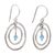 Earrings, 'Blue Halo' - Sterling Silver Dangle Earrings (image 2c) thumbail