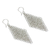 Sterling silver dangle earrings, 'Cascading Rhombus' - Handcrafted Fair Trade Sterling Silver Earrings