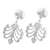 Sterling silver heart earrings, 'Fluttering Hearts' - Romantic Mexican Sterling Silver Heart Earrings