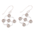 Labradorite dangle earrings, 'Blooming Iridescence' - Labradorite Cabochon and Sterling Silver Dangle Earrings