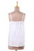 Cotton tank top, 'Beautiful Summer' - Floral Embroidered White Cotton Tank Top from India