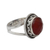 Carnelian cocktail ring, 'Passionate Kiss' - Fair Trade Jewelry Sterling Silver Ring with Carnelian 