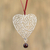 Filigrane Herz- und Achat-Halskette aus Sterlingsilber und Seide