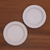Keramik-Salatteller, „Country Dot“ (Paar) – Weiße Keramik-Salatteller mit Punktmotiv (Paar)