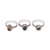 Multi-gemstone stacking rings, 'Perfect Prism' (set of 3) - Multi-Gemstone Sterling Silver Stacking Rings (Set of 3) (image 2f) thumbail
