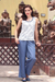 Linen blend pants, 'Relaxed Yet Refined' - Azure Blue Linen Blend Relaxed Fit Pants from India (image 2) thumbail
