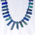Azure-malachite and lapis lazuli beaded necklace, 'Tribal Style' - Azure-Malachite and Lapis Lazuli Necklace from Thailand (image 2b) thumbail