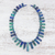 Azure-malachite and lapis lazuli beaded necklace, 'Tribal Style' - Azure-Malachite and Lapis Lazuli Necklace from Thailand (image 2c) thumbail