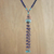 Multi-gemstone beaded pendant necklace, 'Majestic Universe' - Multi-Gem Beaded Pendant Necklace in Blue from Thailand (image 2) thumbail
