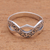 Sterling silver band ring, 'Curling Current' - Curl Pattern Sterling Silver Band Ring from Bali thumbail
