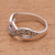 Sterling silver band ring, 'Curling Current' - Curl Pattern Sterling Silver Band Ring from Bali (image 2b) thumbail