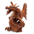 Wood statuette, 'Winged Dragon' - Hand Carved Wood Dragon Sculpture (image 2b) thumbail