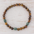 Jade and tiger's eye beaded stretch bracelet, 'Authentic Beauty' - Jade and Tiger's Eye Beaded Stretch Bracelet from Guatemala (image 2) thumbail