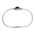 Garnet pendant bracelet, 'Moonbeam Passion' - Garnet Sterling Silver Bangle Bracelet