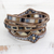Glass beaded wrap bracelet, 'Country Travels' - Colorful Glass Beaded Wrap Bracelet from Guatemala (image 2) thumbail