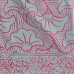 Rayon batik shorts, 'Gingko Leaf' - Batik Rayon Kimono Jacket in Mint and Magenta from Bali