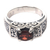 Garnet cocktail ring, 'Noble Princess' - Ornate Handcrafted Garnet and Sterling Silver Cocktail Ring (image 2c) thumbail