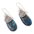Sterling silver dangle earrings, 'Delhi Legacy' - Turquoise Color Earrings Hand Crafted in Sterling Silver