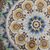 Reverse-painted glass tray, 'Blue Andean Mandala' - Andean Sunflower Theme Reverse-Painted Glass Tray (image 2d) thumbail