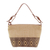 Leather accent cotton shoulder bag, 'Maya Ixcaco' - Leather-Accented All Cotton Maya Style Shoulder Bag (image 2c) thumbail