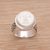 Sterling silver cocktail ring, 'Serene Repose' - Hand Carved Bone and Sterling Silver Face Ring (image 2) thumbail