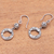 Sterling silver dangle earrings, 'Traditional Wreaths' - Circular Sterling Silver Dangle Earrings Crafted in Bali (image 2b) thumbail