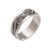 Sterling silver band ring, 'Punctuation Marks' - Sterling Silver Band Ring with Dot and Wire Motifs thumbail
