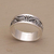Sterling silver band ring, 'Punctuation Marks' - Sterling Silver Band Ring with Dot and Wire Motifs (image 2b) thumbail