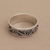 Sterling silver band ring, 'Punctuation Marks' - Sterling Silver Band Ring with Dot and Wire Motifs (image 2c) thumbail
