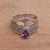 Amethyst cocktail ring, 'Enchanting Tree' - Amethyst and Sterling Silver Cocktail Ring with Tree Motif