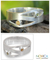 Ring mit Citrin und Peridot - Handgefertigter Bandring aus Silber und Citrin