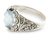 Blue topaz flower ring, 'Beratan Sky' - Blue topaz flower ring thumbail