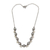 Cultured pearl link necklace, 'Moons and Shooting Stars' - Pearl and Sterling Silver Link Necklace