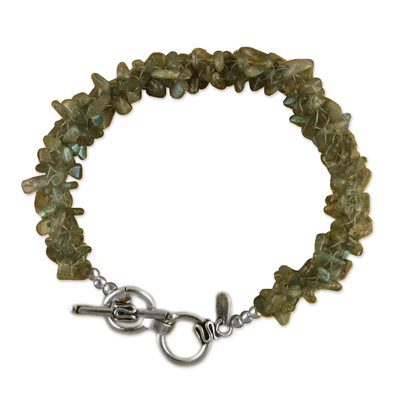 Labradorite beaded bracelet, 'Mysteries' (7.5 inch) - Labradorite Beaded Bracelet (7.5 Inch)