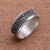 Sterling silver band ring, 'Lassoed Vines' - Vine Pattern Sterling Silver Band Ring from Bali (image 2b) thumbail