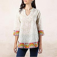 Cotton tunic, Madhubani Summer