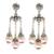 Aretes candelabro de perlas cultivadas - Pendientes tipo candelabro de perlas cultivadas rosas