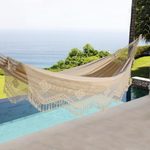 Cotton hammock, 'Manaus Majesty' (double) - Cotton Ecru Fabric Hammock from Brazil(Double)
