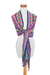 Cotton shawl, 'San Juan Fiesta' - Colorful Cotton Shawl Crafted in Guatemala (image 2b) thumbail