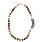 Ceramic beaded necklace, 'Life on Earth' - Ceramic beaded necklace