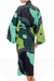 Women's batik robe, 'Emerald Birds' - Women's Fair Trade Batik Robe (image 2b) thumbail
