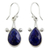 Lapis lazuli dangle earrings, 'Himalaya Muse' - Artisan Crafted Lapis Lazuli and Sterling Silver Jewelry