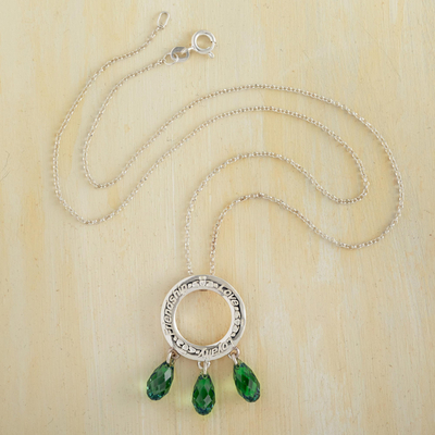 Swarovski crystal pendant necklace, 'Claddagh' - Irish Claddagh Necklace