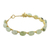 Gold plated prehnite bangle bracelet, 'Romantic Fling' - 18k Gold Plated Prehnite Bangle Bracelet from Thailand