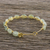 Gold plated prehnite bangle bracelet, 'Romantic Fling' - 18k Gold Plated Prehnite Bangle Bracelet from Thailand